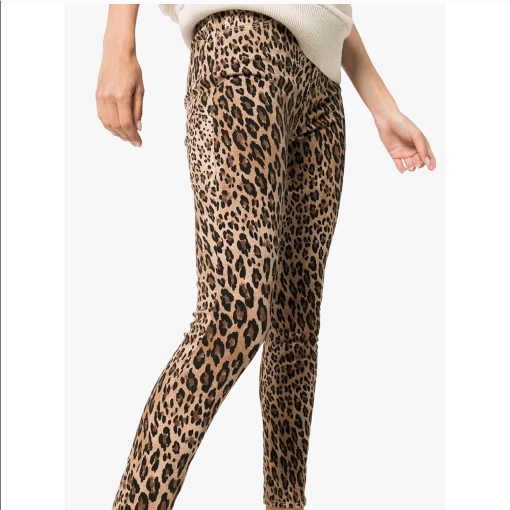 Frame Denim High Rise Leopard Print Jeans - Picture 16 of 16